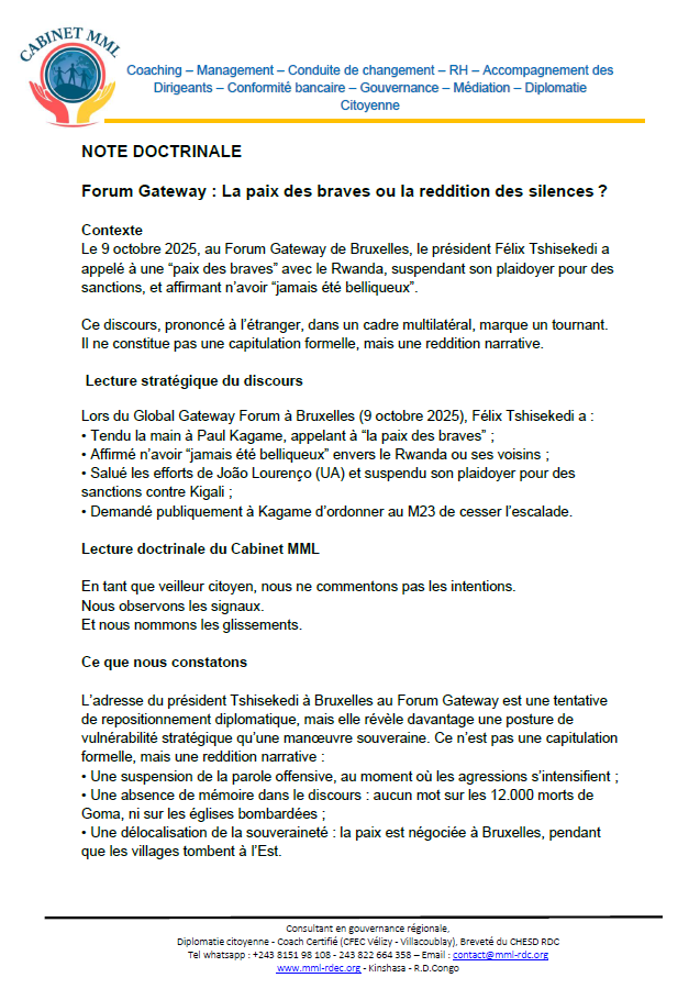 NOTE DOCTRINALE – Forum Gateway page 1